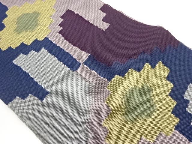 JAPANESE NAGOYA OBI / WOVEN GEOMETRIC